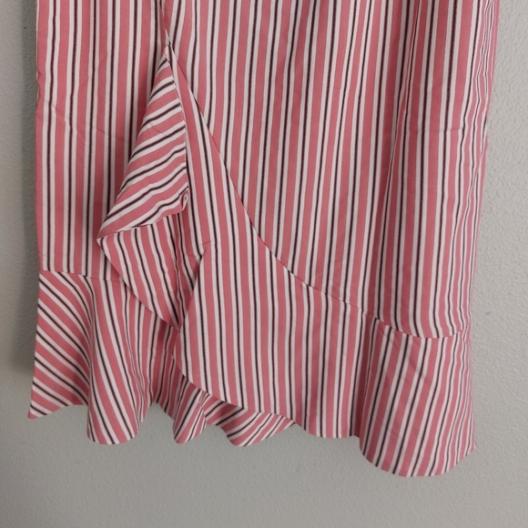 New with tag● TED BAKER ●Pink skirt Size 2 - Fine stripes - Zipper - Ruffled hem - Picture 13 of 16